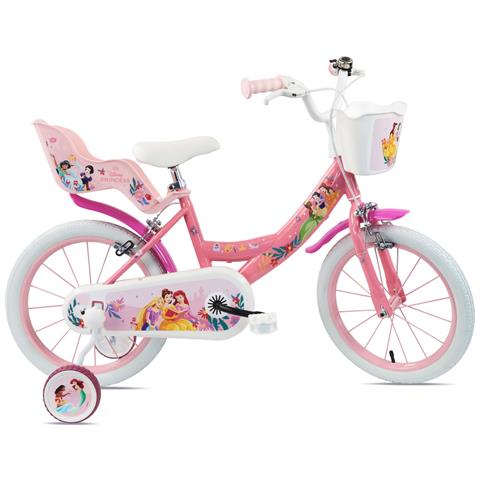 Princess 16'', Adatta Ad Età Tra I 5 E I 7 Anni, Per Altezza Tra 105 E 135 Cm, Con Cestino E Portabambola - Foto 1