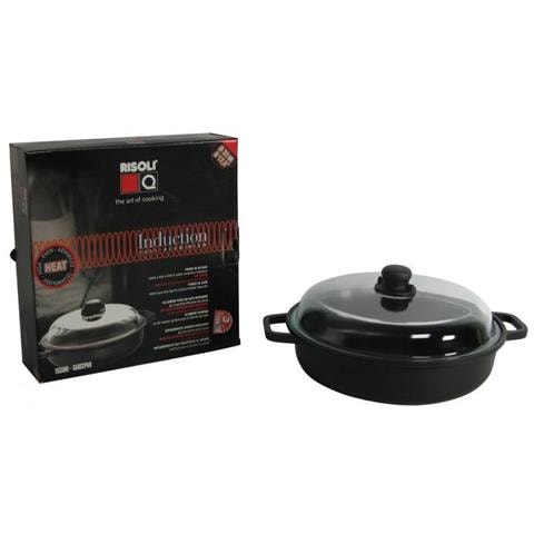 Tegame 2 Manici Antiaderente Induzione con Coperchio cm 32 - Foto 3