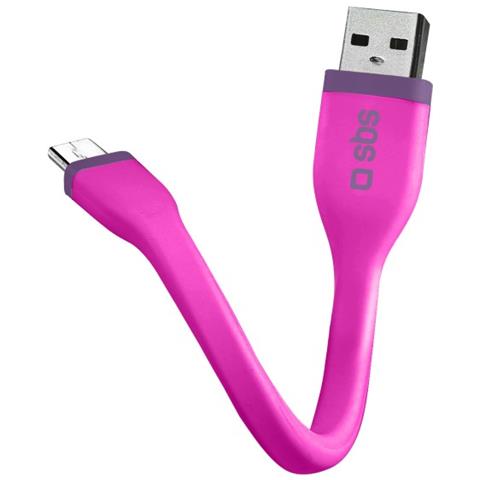 Cavo lungo con connettore USB / micro USB 12 cm colore Blu - Foto 1