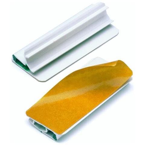Varioclip Adhesive. Clip In Plastica Adesive. 1-20 Fogli. Bianco 5 Pz - Foto 1