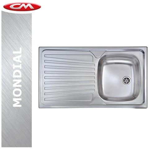 Lavello In Acciaio Inox Con 1 Vasca,   Serie Mondial Art.031031scssx Monoforo - 100x50 Inox A Magazzino - Foto 5
