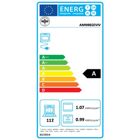 Cucina Elettrica AMN965EVIV 5 Fuochi a Gas Forno Elettrico Classe A Dimensioni 90 x 60 cm Colore Vino Serie Americana - Foto 3