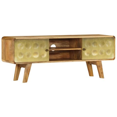 Mobile Porta Tv In Legno Massello Di Mango 120x30x45 Cm - Foto 1