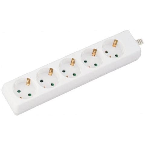 V-tac Vt-1105-2 Multipresa Ciabatta 5 Posti Eu Standard 16a Cavo 1,5mt - Sku 8758 - Foto 1