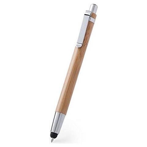 Bigbuy Ufficio 145261 - Penna Con Puntatore Tattile, In Bambù - Foto 1