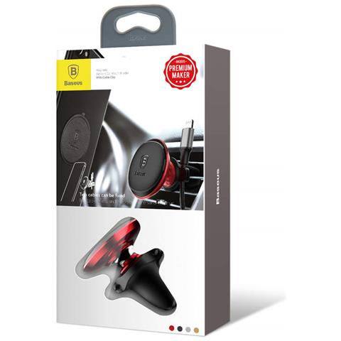 Montaggio Per Auto Supporto Magnetico Telefono Aria Vent Con Clip Cavo Rosso (sugx-a09)  - Foto 1