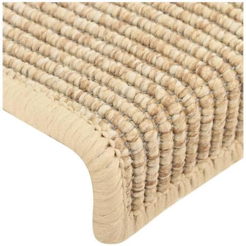 Tappeti Adesivi Scale Aspetto Sisal 15pz 65x21x4cm Beige Chiaro - Foto 7