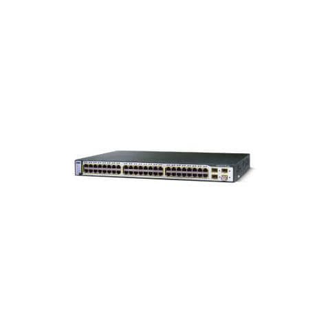 Ethernet Switch Cisco Catalyst WS-C3750-48TS-S 48 Porte Gestibile - 48 x RJ-45 - Porta Stack - 4 x Slot espansione - 10Base-T, 10/100Base-TX - Parato montabile - Foto 1