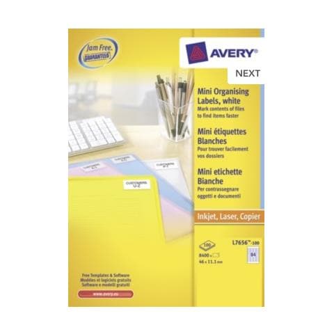 Mini Etichette per Stampante Laser 46 x 11.1 mm Confezione 100 fogli - Foto 1