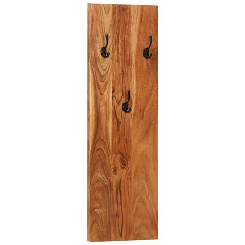 Appendiabiti A Parete 2 Pz 36x3x110cm Legno Massello Di Acacia - Foto 10
