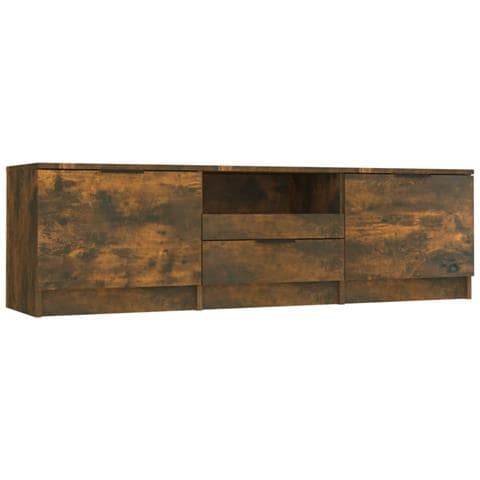 Mobile Tv Rovere Fumo 140x35x40 Cm In Legno Ingegnerizzato - Foto 1