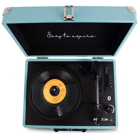 Giradischi Vintage VC400 Lettore e Convertitore di Vinili Bluetooth USB Radio FM 2 Altoparlanti Integrati Colore Azzurro - Foto 2