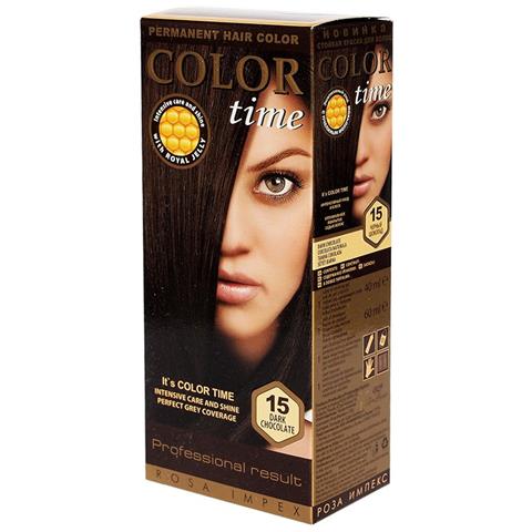 Tinta Per Capelli N°15 Cioccolato Fondente ""color Time"" Con Pappa Reale E Vitamina C - Foto 1