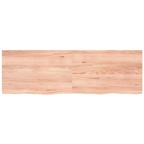 Ripiano Muro Marrone 160x50x (2-4) cm Massello Rovere Trattato - Foto 9