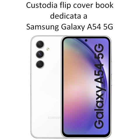 Custodia A Libro Fancy Book Case Per Samsung Galaxy A54 5g A546 Navy-lime - Foto 2