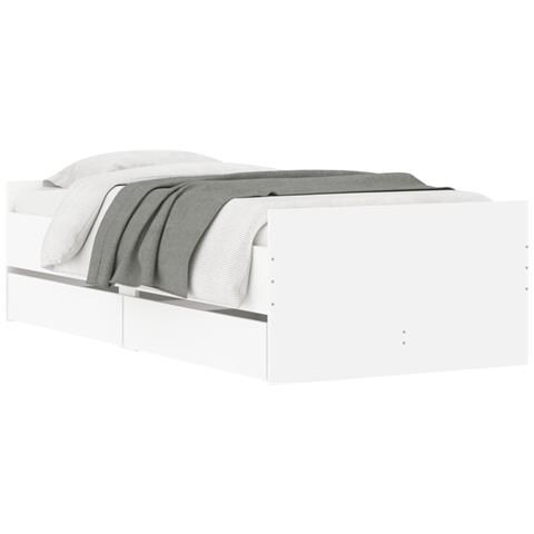 Giroletto Con Cassetti Bianco 90x200 Cm - Foto 3