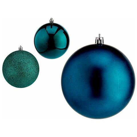Set Di Palline Di Natale Azzurro Plastica 10 X 11 X 10 Cm (12 Unità) - Foto 2