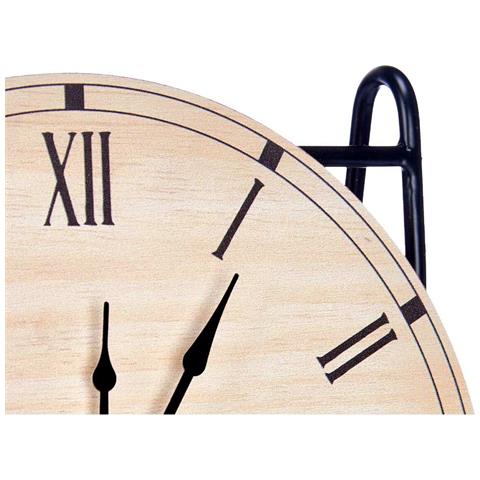 Orologio Da Tavolo Nero Metallo Legno Mdf 19 X 21 X 9 Cm (6 Unità) - Foto 2