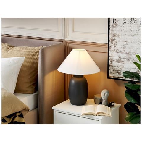 Lampada Da Tavolo Patillas Ceramica Nero - Foto 1