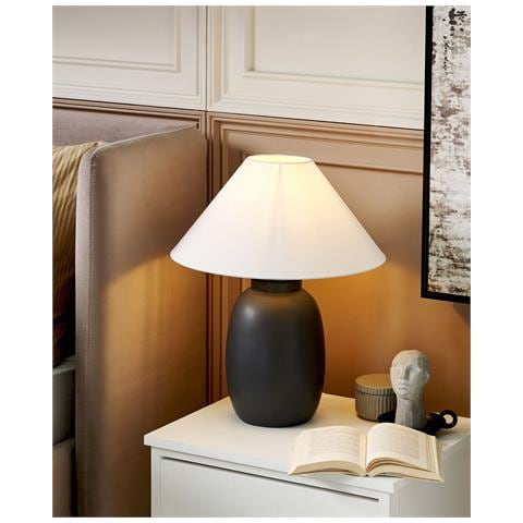 Lampada Da Tavolo Patillas Ceramica Nero - Foto 8