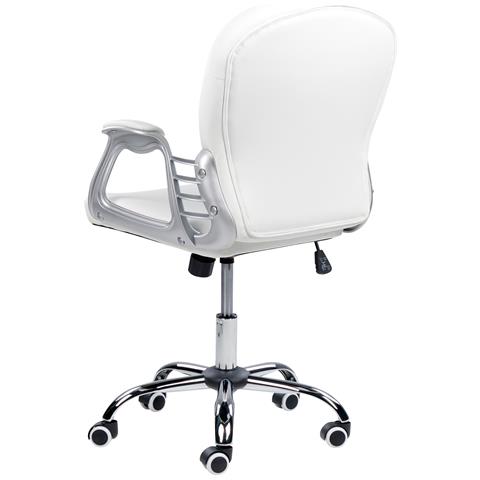 Sedia Da Scrivania Princess Pelle Sintetica Bianco - Foto 2