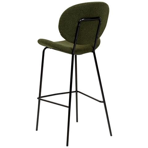 Set Di 2 Sedie Alte Luana Bouclé Verde Scuro - Foto 8