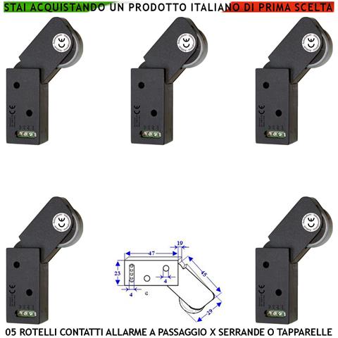 Rotello 5 Pezzi Contatti Antifurto Marroni Per Serranda Proteggono La Tapparella Contro Il Sollevamento Lo Switch Moss - Foto 1