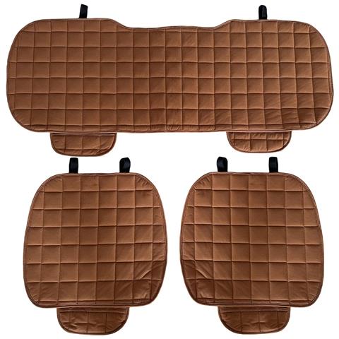 Coprisedile Universale Per Auto Seduta 3 Pezzi, 2 Anteriori E 1 Posteriore, Marrone Cod. Ls024 - Foto 1