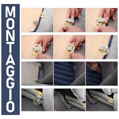 Coprisedile Universale Per Auto Seduta 3 Pezzi, 2 Anteriori E 1 Posteriore, Marrone Cod. Ls024 - Foto 3