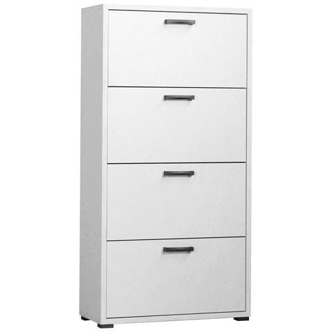 Scarpiera Da Interno In Legno A 4 Ante Con Triplo Scomparto Gemma - White - Foto 1