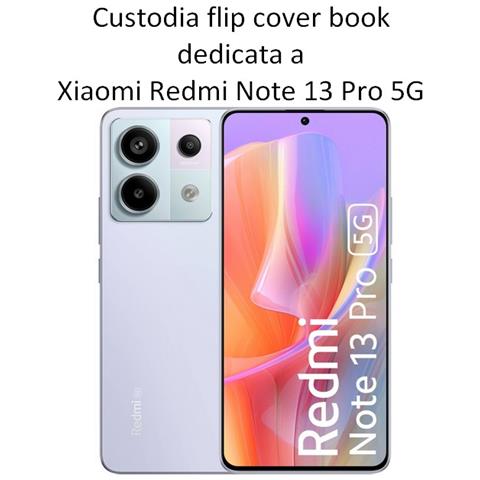 Custodia A Libro Fancy Book Case Per Xiaomi Redmi Note 13 Pro 5g Black - Foto 2