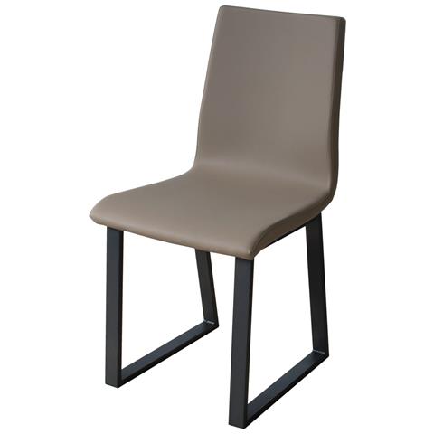 Sedia Baffy Gambe Antracite Cuscino Grigio 11 (tipo Tecno) - Foto 1