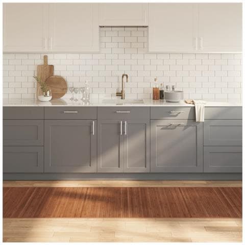 Tappeto Rettangolare Marrone 80x300 Cm In Bambù - Foto 1