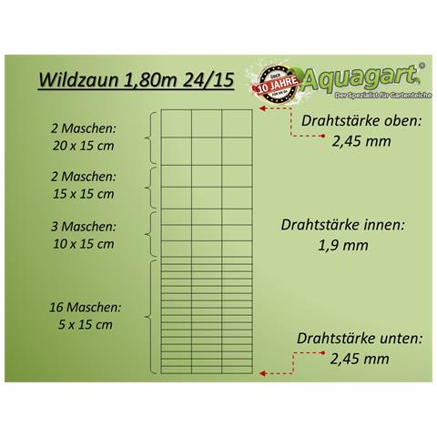 300m, Rete Di Protezione Da Animali Selvatici, Rete Per Zona Boschiva, Rete Pastorale, Rete Metallica 180/24/15 Pesante - Foto 2