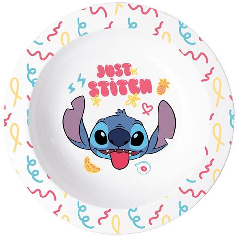 Ciotola 16 Cm Microondabile Per Bambini Con Decorazione Just Stitch, Bianco - Foto 1