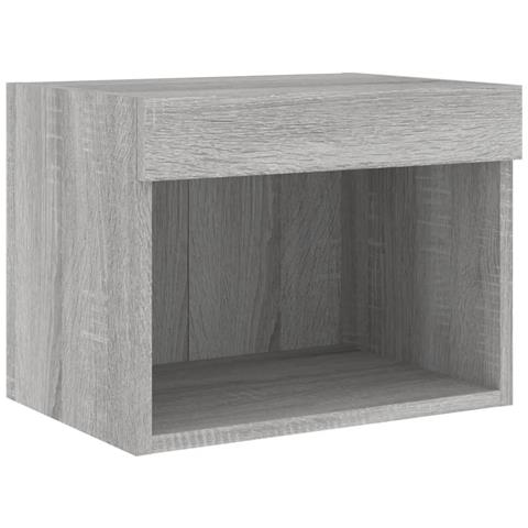 Mobili TV a Muro con LED 5pz Grigio Sonoma in Legno Multistrato - Foto 10