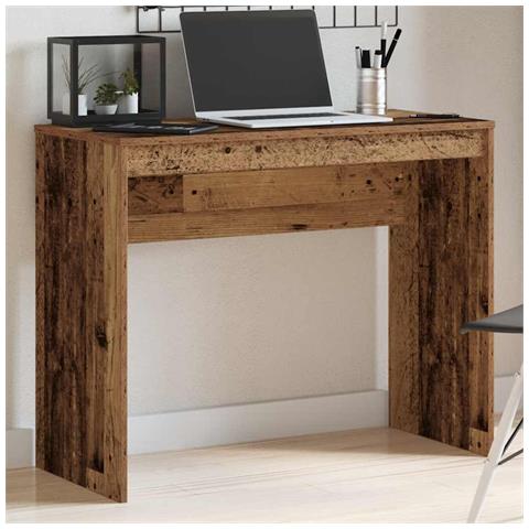 Scrivania Legno Antico 90x40x72 Cm In Legno Multistrato - Foto 3