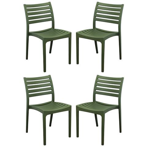 Zule - Set 4 Sedie Polipropilene Impilabile - Foto 1