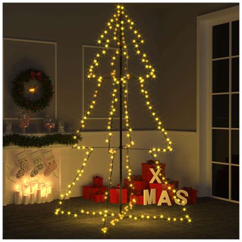 Lusso Casadino -  Albero Di Natale A Cono 240 Led Per Interni Esterni 118x180 Cm - Foto 8