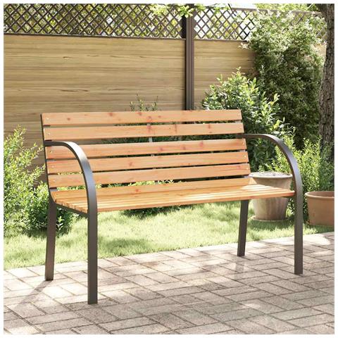 Panca Da Giardino Doppia 81 Cm In Legno Di Abete Cinese - Foto 8