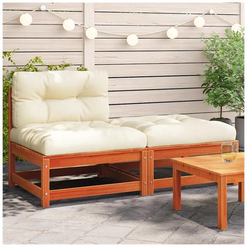 Lusso Casadino - Divano Da Giardino Senza Braccioli Con Cuscini E Poggiapiedi - Foto 8