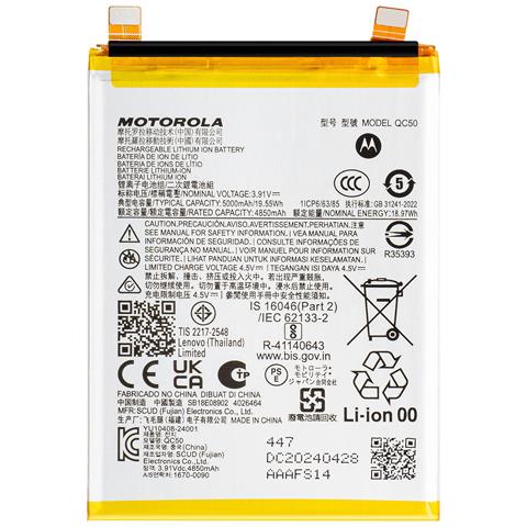 Batteria Interna Edge 50 Fusion 5000mah Qc50 Originale, Bianco - Foto 1