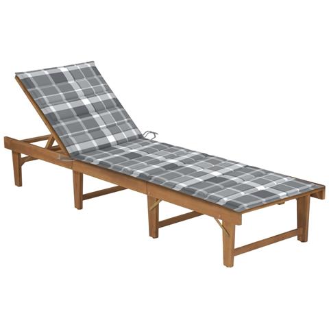 Lusso Casadino -  Lettino Prendisole Pieghevole Con Cuscino In Massello Di Acacia - Foto 2