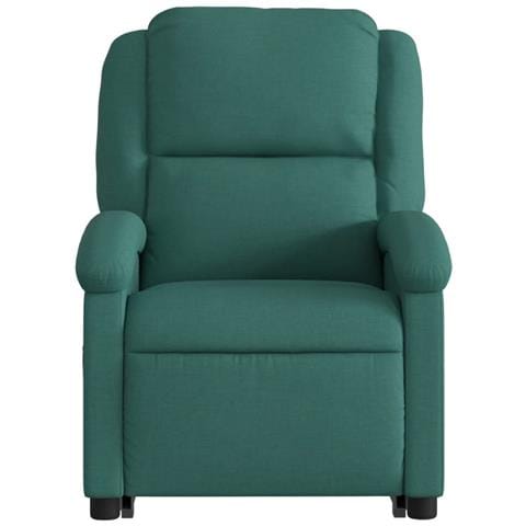 Poltrona Alzapersona Massaggiante Elettrica Verde Scuro Tessuto - Foto 9