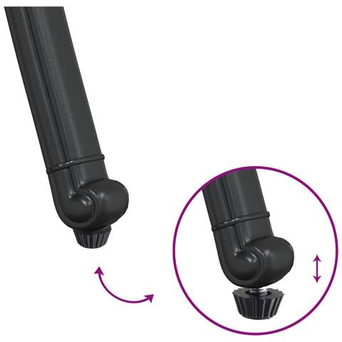 Set di 2 sedie da giardino  in alluminio nero - Foto 9