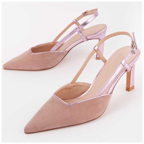 Scarpa Con Tacco Carola6 Rosa Rosa Materiale Sintetico - Foto 1