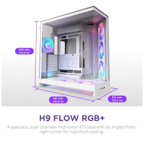 H9 Flow RGB+ Midi Tower Bianco - Foto 2
