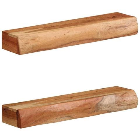 Mensole da Parete 2 pz 60x17x8 cm in Legno Massello di Acacia - Foto 1