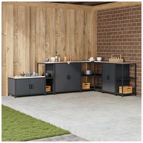 Mensola per il deposito in cucina Antracite Acciaio - Foto 2