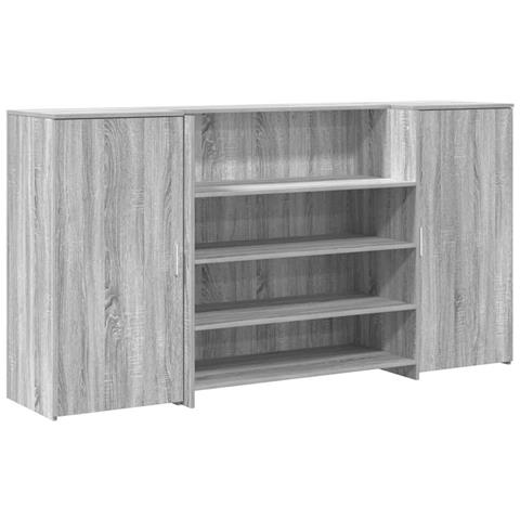 Banco Reception Grigio Sonoma 200x50x103,5 cm Legno Multistrato - Foto 1